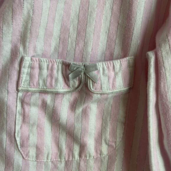 Victoria's Secret Pink & White Striped Long Sleeve Pajama Shirt - Picture 4 of 6